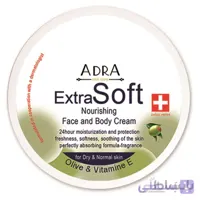 کرم کاسه ای مرطوب کننده دست و صورت روغن زیتون آدرا ا Extra Soft Olive And Vitamin E Face And Body Cream