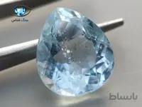 سنگ توپاز آبی آسمانی اشکی 7.1 قیراط