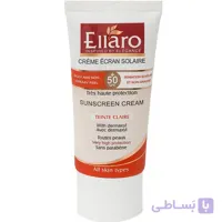 کرم ضدآفتاب رنگی ( بژ روشن )الارو مناسب پوست خشک وحساس 40میل- Ellaro