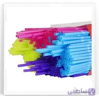 نی نوشیدنی تاشو رنگی قطر 8 میلیمتر