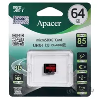 کارت حافظه microSDXC اپیسر مدل AP64G کلاس 10 استاندارد UHS-I U1 سرعت 85MBps ظرفیت 64 گیگابایت