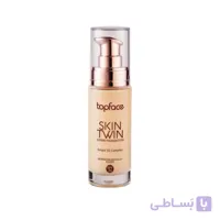کرم پودر تاپ فیس topface مدل اسکین تویین شیشه ای skin twin cover foundation