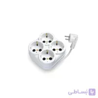 پریز چهار خانه سهند ارتدار با کابل 1/8 متری(خیام الکتریک)