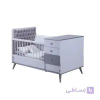 تخت دومنظوره لیوا سفید نقره ای روشن