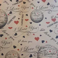 کاغذ کادو کرافت طرح I love you کد 9