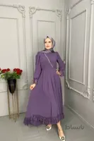 لباس مجلسی زنانه اسلامی طرح جدید برند Hülya Keser رنگ بنفش کد ty175318123