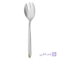 چنگال سرو سالاد ناب استیل مدل پالرمو دور طلا