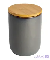 بانکه سرامیکی با درب بامبو