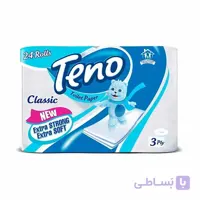دستمال توالت 24 رول تنو در بسته 2 عددی ا teno delsi roll napkin