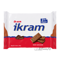 بیسکوئیت کرم شکلات شیری اکرام اولکر بسته 3تایی وزن 252 گرم Ulker Ikram