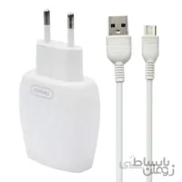 شارژر دیواری فست شارژ Tranyoo V15 2.4A 2Port + کابل میکرو یو اس بی