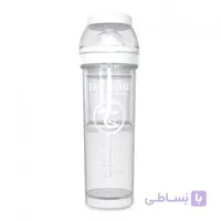 شیشه شیر طلقی ضدنفخ تویست شیک 330 میل سفید Twistshake