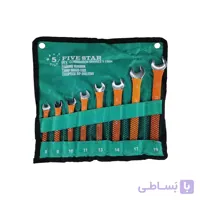 آچار یکسر رینگ یکسر تخت 8عددی FIVE STAR