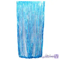 پرده بک گراند متالایز رنگ آبی کمرنگ