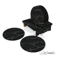 ست زیر لیوانی همراه با پایه طرح سنگ کد COT007