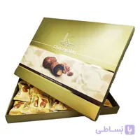خرمای شکلاتی با مغز بادام کادویی