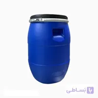 بشکه ۱۲۰ لیتری صنعتی دهانه‌گشاد تسمه فلزی