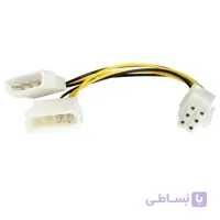 کابل تبدیل 4 پین به 6 پین برق گرافیک ا کابل تبدیل برق مولکس به 6 پین گرافیک