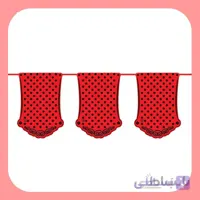 ریسه تم قرمز خال مشکی