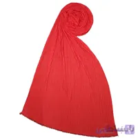 شال پلیسه نخی قرمز