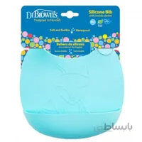 پیشبند سیلیکونی جیب دار دکتر براون رنگ فیروزه ای Dr Browns