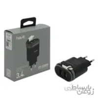 شارژر دیواری دو پورت هویت مدل HV-UC8809 همراه باکابل متصل آیفون