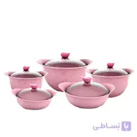 قابلمه 10 پارچه وایکینگ نیوگرانیت صورتی
