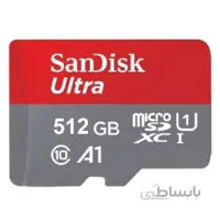 کارت حافظه microSDHC سن دیسک مدل Ultra A1 کلاس 10ظرفیت 512 گیگابایت ا Sandisk Ultra A1 Class 10 microSDHC Card With Adapter 512GB