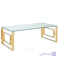 میز جلو مبلی استیل شیشه ای مدل سلین