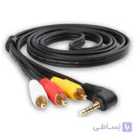 کابل تبدیل 1 به 3 صدا و تصویر aux to av طول 1.5 متر