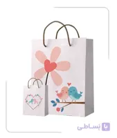 ساکدستی فانتزی طرح پرنده با کاغذ نخودی کد10202