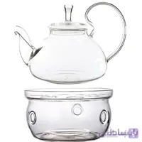 ست قوری و وارمر پیرکس مدل اشرافی گنجایش 600 سی سی