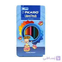 مداد رنگی 12رنگ پیکاسو (Picasso) جعبه فلزی