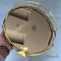 سینی گرد طلایی