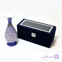 گلدان میناکاری 16 سانتی باکس مخمل