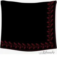 روسری مشکی گلدوزی طرح یلدا