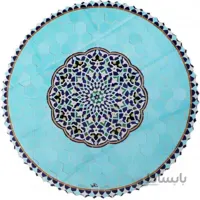 رومیزی مخمل گرد حوض نقاشی