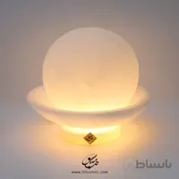 آباژور سنگ نمک طرح ماه گل پایه سنگی
