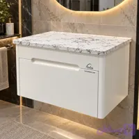 کابینت روشویی با صفحه طرح سنگ کلکته توییس مدل TWS-1042