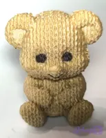 مجسمه دکوری مدل بچه خرس تدی طرح بافت شماره 1