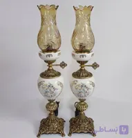 شمعدان پایه برنز طرح ترمه کد 101