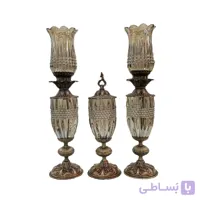 ست شمعدان و شکلات خوری کریستال کد 319