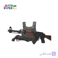 پک تفنگ کلاشینکف پلیس بهمراه جلیقه