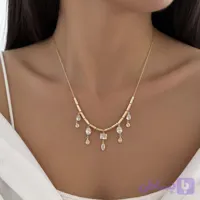 گردنبند طرح طلا آویز جواهری