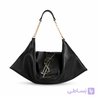کیف زنانه مشکی مدل YSL | کیف مجلسی و شیک زنانه طرح برند یوسل | دوشی و دستی لوکس مناسب مهمانی و استایل روزمره | کیفیت بالا و ترند