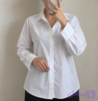شومیز سفید بیسیک داکرون