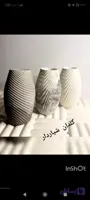 گلدان خمره ای شیار دار سنگی