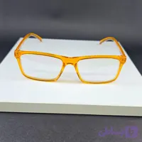 عینک فریم طبی مستطیلی دخترانه و پسرانه رنگ نارنجی مدل 3016
