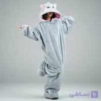 پتو طرح گربه طوسی