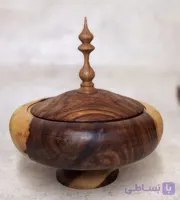 آجیل خوری دردار و پایه کوتاه چوبی
